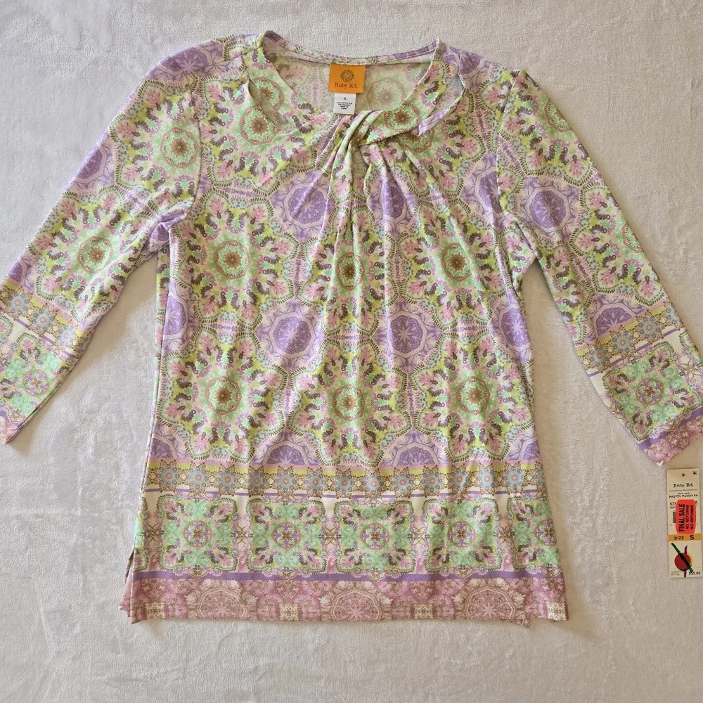 NWT Ruby Rd. Printed Blouse